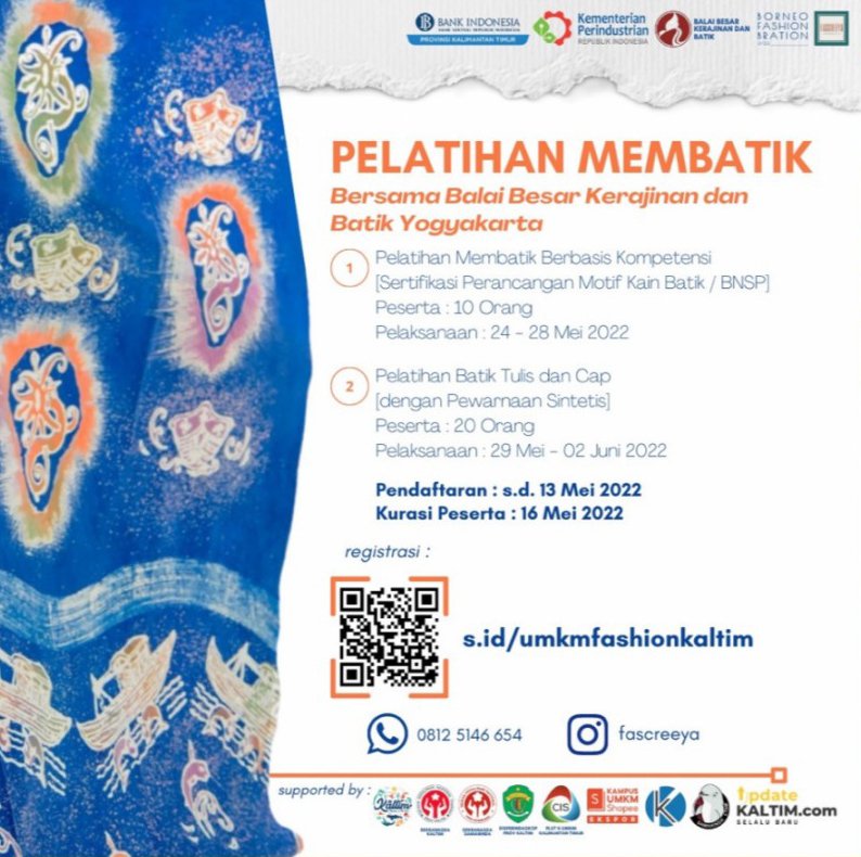 Fascreeya Indonesia Ajak Masyarakat Kaltim Ikut Pelatihan Membatik