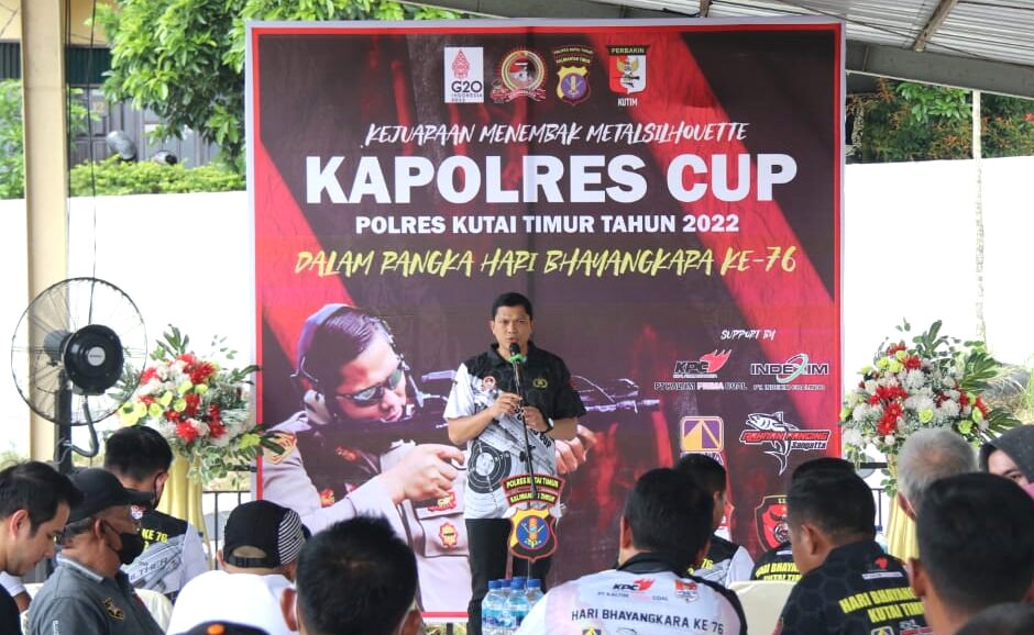 Polres Kutim Gelar Kejuaraan Menembak Metalsilhouette Kapolres Cup 2022