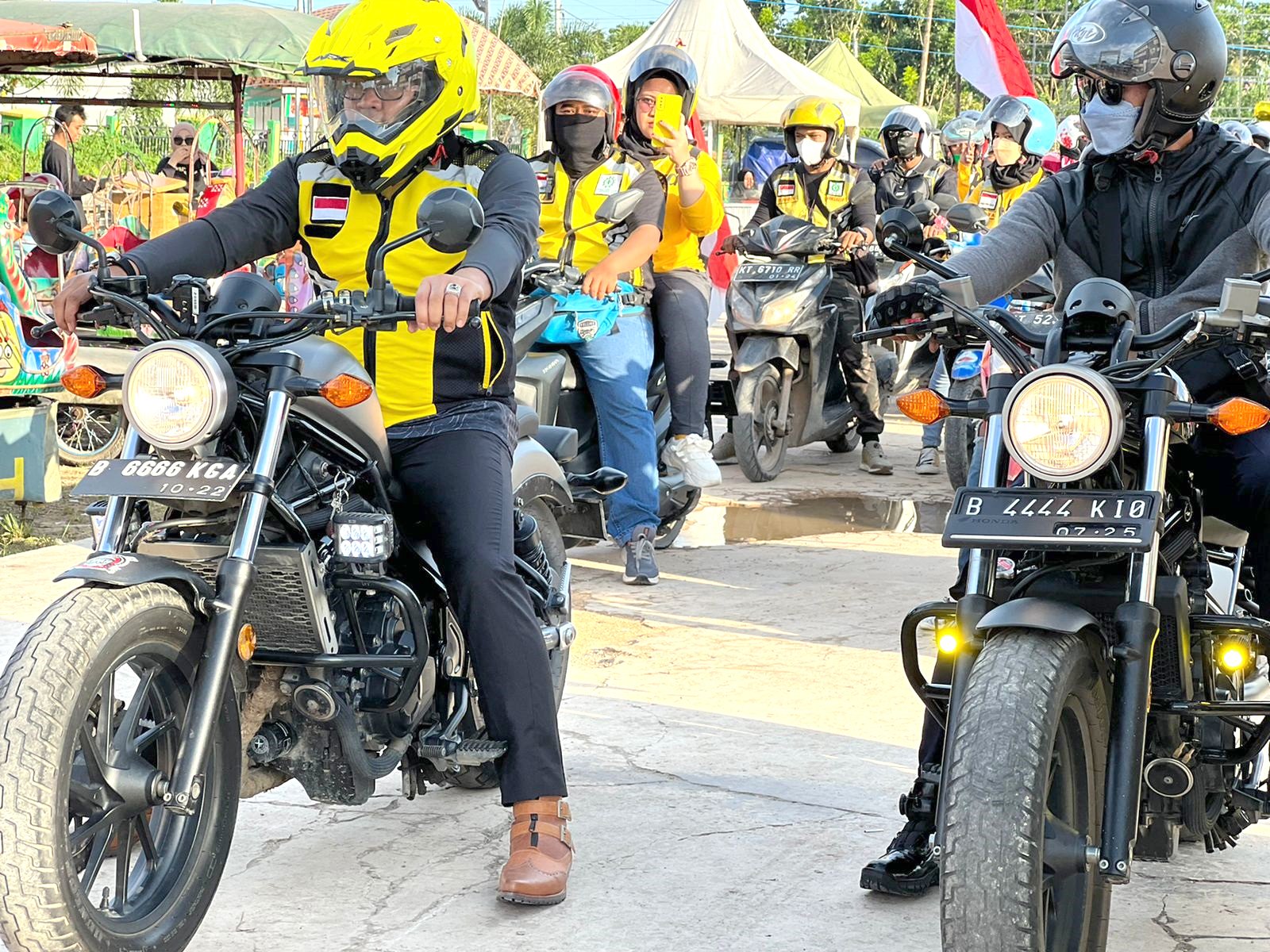 Gunakan Moge, Kasmidi Hadiri Anniversary Jakuza Ke 7